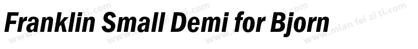 Franklin Small Demi for Bjorn B Dem字体转换